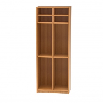 Schulranzenregal, 160 cm hoch,  60x40 cm (B/T), 4 Fächer, 2-spaltig, 